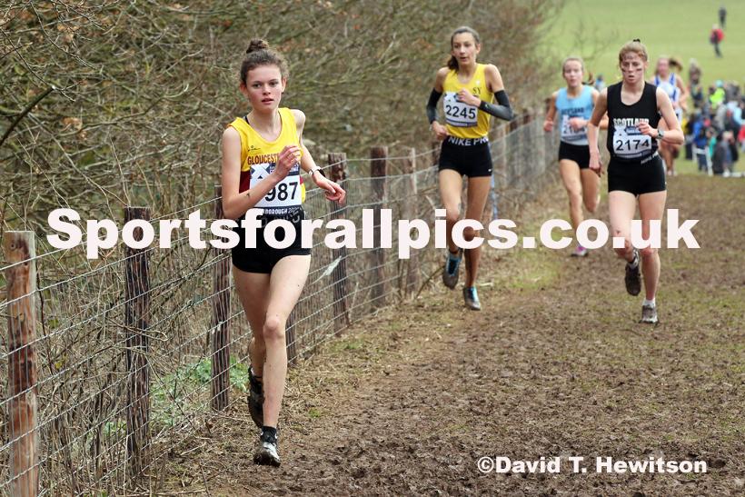 Womens under-17s, 2020 British Athletics Inter Counties Cross Country Champs., Prestwold Hall, Loughborough. Photo: David T. Hewitson/Sports for All Pics